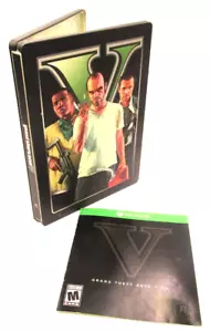 Microsoft XBox One Grand Theft Auto V GTA 5 EMPTY Steel Book Case w/ Manual - Picture 1 of 1