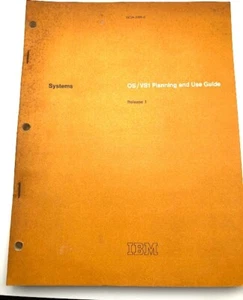 Vintage IBM OS/VS1 Planning & Use Guide Release 1 First Edition 1972 - Picture 1 of 6