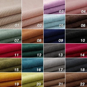 DIY Corduroy Fabric 59" Wide Material Dressmaking / Clothing 1 order 1/2/3/5M - Picture 1 of 42