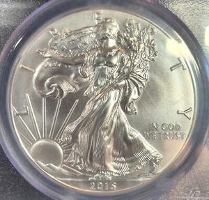 2015 Silver Eagle 999 SILVER Flag First Stike Stuck At West Point 🔥PCGS MS70🔥 - Picture 1 of 6