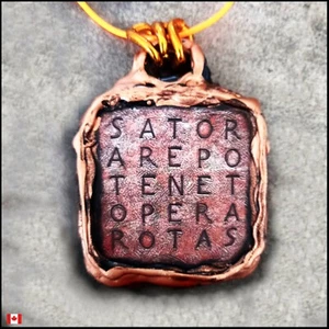 magic square sator necklace protection luck talisman pendant amulet templar seal - Picture 1 of 24