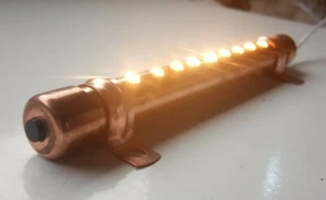 Luz LED de cobre de 15 cm, 6 pulgadas, red eléctrica, interruptor de encendido/apagado incorporado, Steampunk. - Imagen 1 de 11