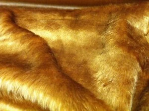 Plain Fun Faux Fur Fabric Material - HONEY BROWN - Picture 1 of 1