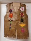 Gilet fait main Boy Scout Arapahoe Nation avec patchs années 1970 vintage rare