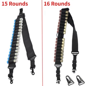 2 Punkt Gewehrschlinge Bandolier Gewehrschlinge Munitionstasche 15 / 16 Schuss Muschelhalter - Bild 1 von 13