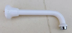 DORF/IRWELL TASMAN EXTENDED BATH SPOUT in WHITE with CHROME FILTER - Picture 1 of 5