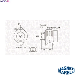 ALTERNATOR 063731889010 FOR TOYOTA 1KR-FE 1.0L 3cyl YARIS - Picture 1 of 9