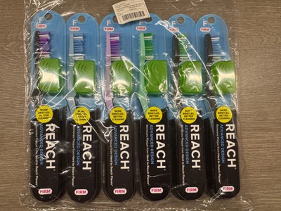 PACK DE 6 KIT DE VALOR DE CEPILLO/TAPA REACH DISEÑO AVANZADO FIRME SELLADO MULTICOLOR Foto 1 de 3