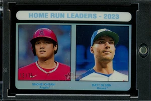 2024 Topps Heritage HR Leaders Shohei Ohtani, Matt Olson Chrome Black 68/75 - Picture 1 of 2