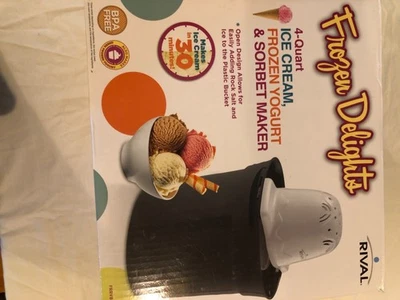 Heladera, yogur congelado y sorbete Frozen Delights 4 cuartos de galón en 30 min. Rival Foto 1 de 4