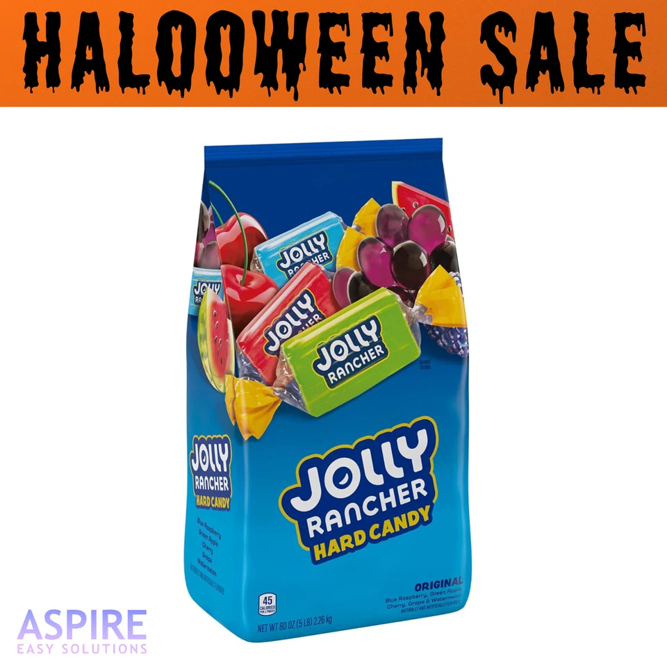 JOLLY RANCHER HARD CANDY Assorted Fruit Flavored Candies Bulk Bag 5-LB 360-PCS - Image 1 of 4