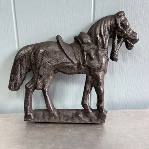 Vintage Cast Iron Horse Door Stop Or Chimney Ornament Heavy - Picture 1 of 13