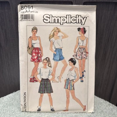VINTAGE! 8091 Simplicity Sz AA (PT-LG) Sewing Pattern Misses 1980s Clothing - Image 1 of 2