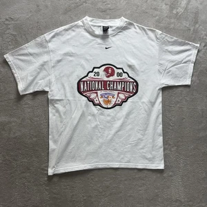 VTG Nike Oklahoma University Boomer Sooner OU Football Orange Bowl Shirt 2000 L - Picture 1 of 10