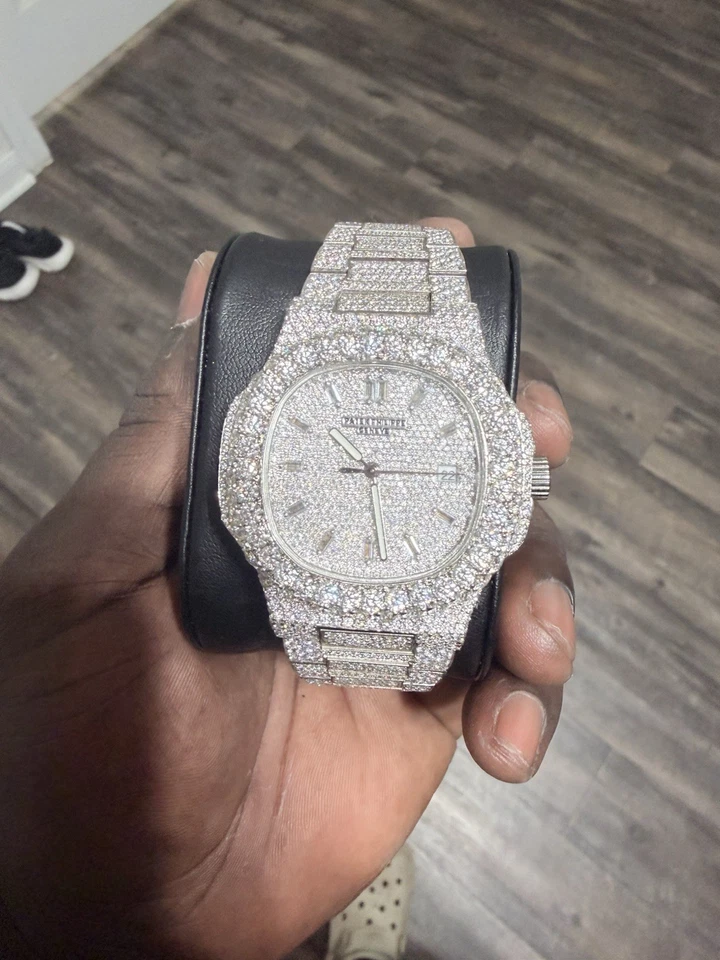 Reloj para Hombres Patek Philippe Nautilus 5711/1A Acero Pave Set Diamante Helado - Imagen 1 de 1