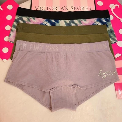 Calcinha masculina VS ROSA 3pk logotipo banda algodão tamanho G multicolorida - Imagem 1 de 4