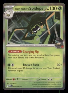 Team Rocket's Spidops SV10: Destined Rivals #020/182 Rare Holo Pokemon NM - Picture 1 of 2