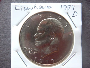 1977 (D) Eisenhower Dollar - Picture 1 of 3