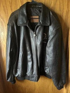 Vintage Planet Hollywood Jacke Herren Large Beverly Hills Leder Bomber 90er - Bild 1 von 14