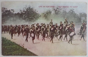 Vintage WWI American Postcard – American Army Life in Our Army Returning To Camp - Picture 1 of 2