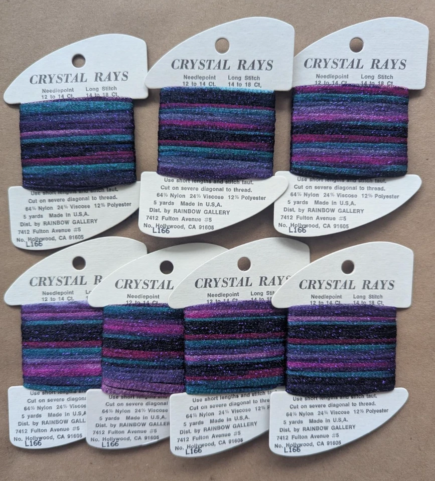 Rainbow Gallery Rayos de Cristal Hilo de Cinta Variegado - L166 - Lote/7 Tarjetas Foto 1 de 1