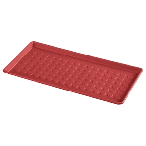 New Washable Shoe Mat/Boot Tray In/Outdoor Red 71x35 cm Water Resistant Plastic - Picture 1 of 7