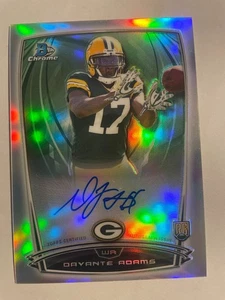 2014 Bowman Chrome Davante Adams Rookie Autogramme Refractors #RCRADA Packers SP - Bild 1 von 2