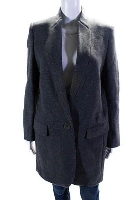 Stella McCartney Womens Single Button Notched Lapel Blazer Jacket Gray IT 40 - Image 1 of 4