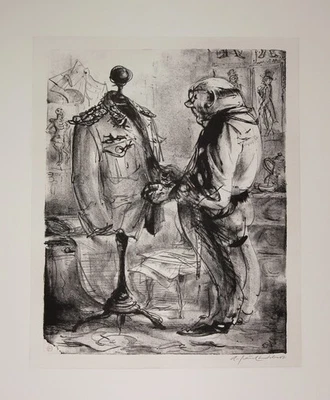 A. Paul Weber (1893-1980) Lithografie DER SCHNEIDER 1965 - Bild 1 von 2