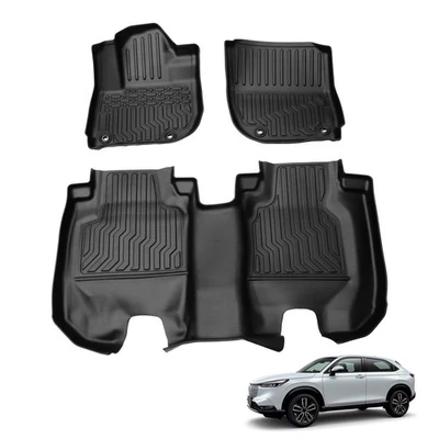 Car Floor Mats for 2016-2022 Honda HR-V All-Weather TPE Rubber Liners Foto 1 de 4