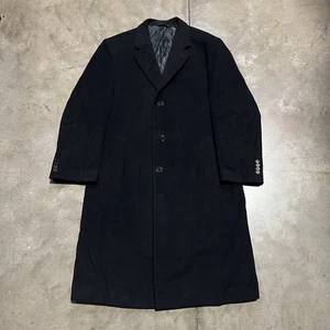 Brooks Brothers 346 Mantel Herren 44R Schwarz Wolle Kaschmir Overcoat Kleid Formell Lang - Bild 1 von 8