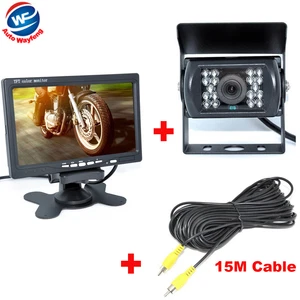 Bus Truck 18 IR Rear View Camera+7" LCD Rear View Monitor+15M Video Cable - Picture 1 of 6
