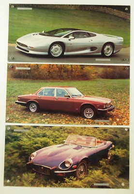 lot of 3  JAGUAR MOMENT dealer promo posters XJ220, E-Type, Series III XJ6 23x11 - Image 1 of 4