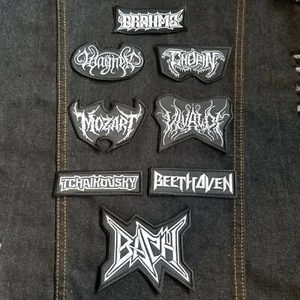 Heavy Metal-Style Classical Composers 4" Iron/Sew On Embroidered Patches Bundle - Picture 1 of 10