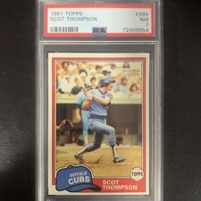 Vintage Topps Baseball Card 1981 Topps #395 Scot Thompson PSA 8