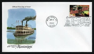 #3584 34c Greetings From Mississippi, Art Craft FDC **ANY 5=FREE SHIPPING** - Picture 1 of 1