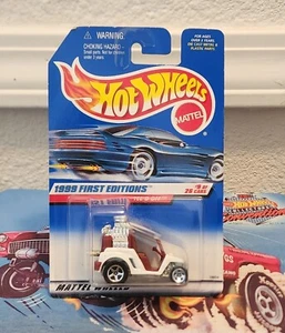 *Hot Wheels 1999 First Editions TEE'D OFF Golf Cart (Gray/White/Red) #683 - Picture 1 of 4