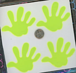 4 Pegatinas de Mano Reflectantes Amarillo Lime Acolchado Plástico 2 1/2"x2 1/4" Pelar N Stick - Imagen 1 de 3