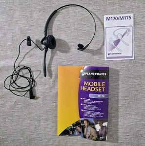 Plantronics M170 Mono Headset Over the Ear Noise Reduction Microphone Black - Picture 1 of 18