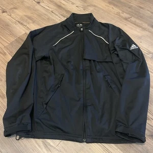 Adidas Golf Jacket Men's Small Climaproof Storm Waterproof Windbreaker Black - Picture 1 of 10