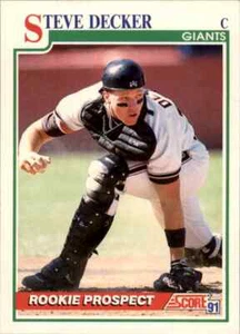 1991 Score MLB Steve Decker #710 - Picture 1 of 2