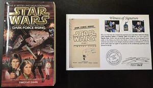 Star Wars: Dark Force Rising (1993) 1st Print SIGNED Timothy Zahn Notarized WOS - Picture 1 of 11