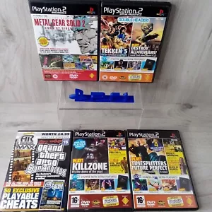 OFFICIAL GAMING MAGAZINE UK DEMOS & ACTION REPLAY CHEATS PS2 5 GAMES BUNDLE RARE - Picture 1 of 4