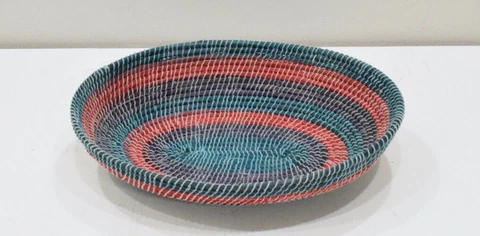 African Lesotho Blue Woven Basket South Africa Cover