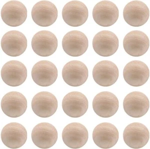 Milisten 200Pcs DIY Wooden Balls 14MM Unfinished Wooden Beads Jewelry Making Acc - Picture 1 of 9