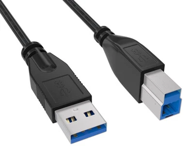 6ft USB 3.0 Type A to Type B Cable, Super High Speed, Black - Image 1 of 4