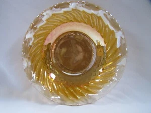 Vintage Carnival Glass Swirled Bowl - Picture 1 of 7