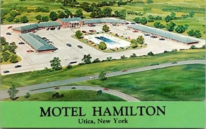 Postcard NY Utica; Motel Hamilton; New York State Thruway F3 - Picture 1 of 2