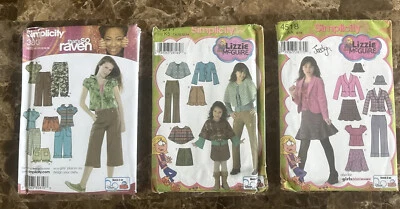 Lot of 3 Y2K Boho Simplicity Patterns  That's So Raven Lizzy Meguire SzAA 8-16 - Image 1 of 4