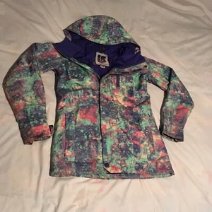 Burton Horizon Dryride Splatter Mtn Dew Promo Snowboard Jacket Size Extra Small - Picture 1 of 9